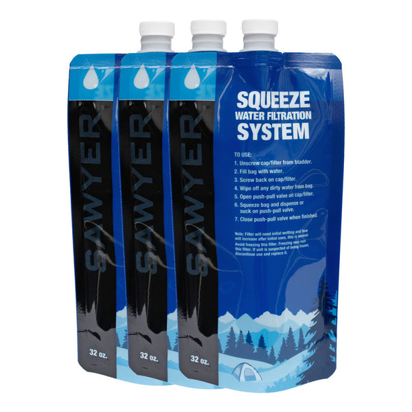Bolsa Comprimible Para Filtración De Agua Sawyer Products Paquete 3 Unid Ligera Efectiva