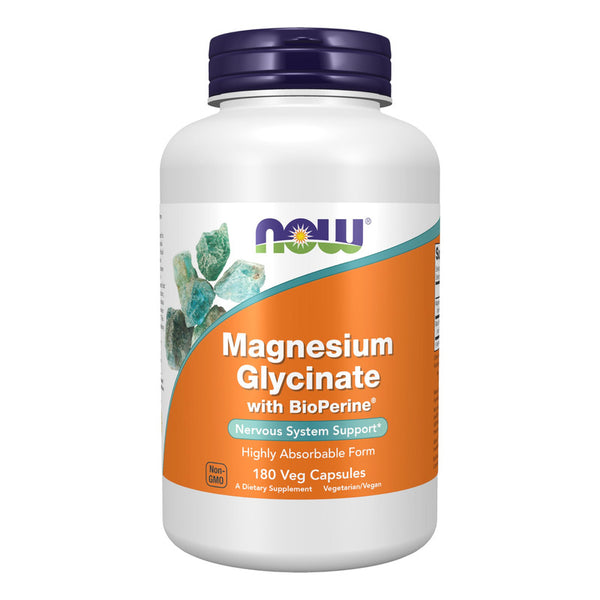 Glicinato De Magnesio Con Bioperine 180 Cápsulas Naturales Absorción Óptima
