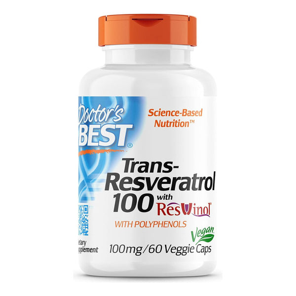 Trans Resveratrol 100 Mg 60 Cápsulas Veganas Doctor's Best Vegano Sin Omg