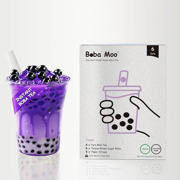 Kit De Té Boba Moo Sabor Taro Vegano Sin Lactosa Prémium Taiwán