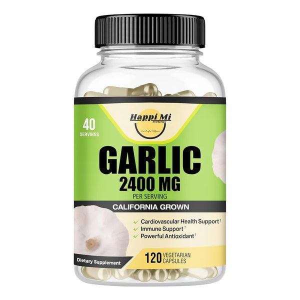 Cápsulas De Ajo Orgánico 2400 Mg Apoyo Inmunológico Producto Natural