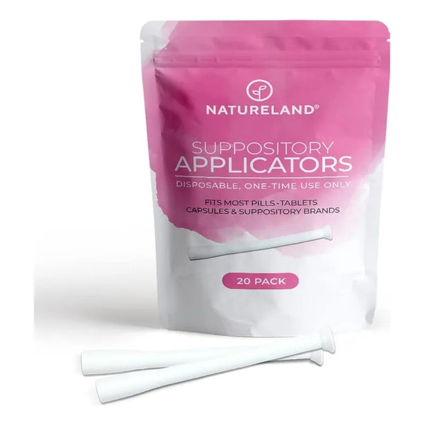 Aplicadores Vaginales Natureland Suaves 20 Unidades Para Supositorios