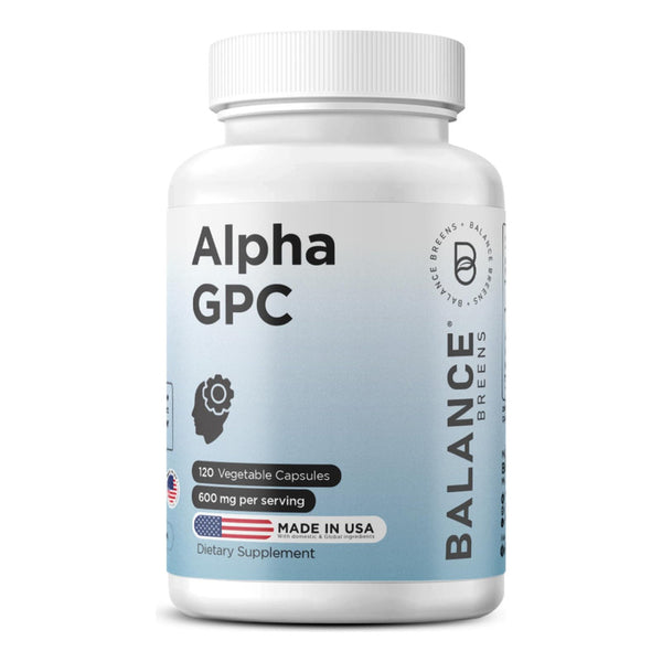 Capsulas De Colina Alpha GPC 600 Mg Mejorar Memoria Y Claridad