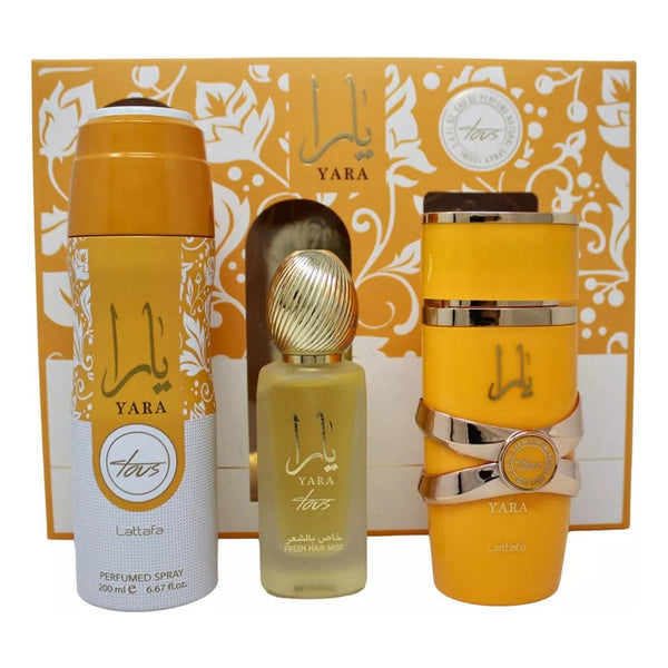 Set De Perfume Para Dama Lattafa Yara Tous 3 Pz 100 Ml Larga Duracion Y Exclusivo Aroma