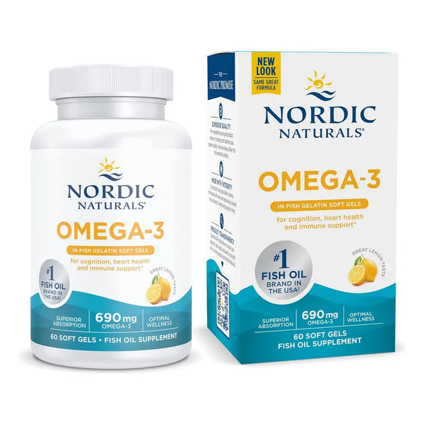 Omega-3 Nordic Naturals Pescado Limón Salud 60 Caps