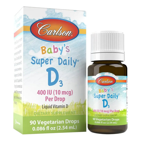 Carlson Baby Super Daily D3 Vitaminas Gotas Para Bebés Salud Huesos