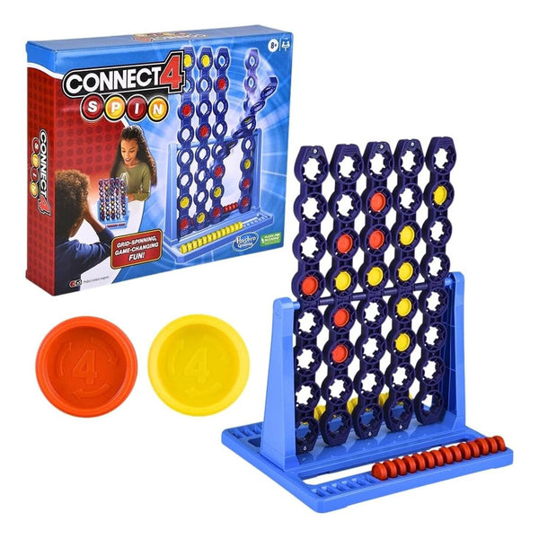 Juego Connect 4 Spin Hasbro Mesa Con Rejilla Giratoria Para Niños Y Familias