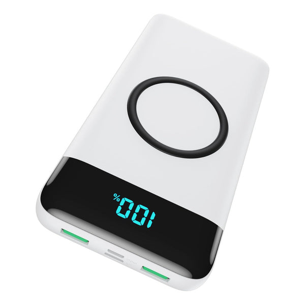 Cargador Portátil Inalámbrico 30800mah Power Bank Blanco