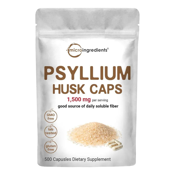 Capsulas De Psyllium 1500 Mg Fibra Soluble Salud Intestinal