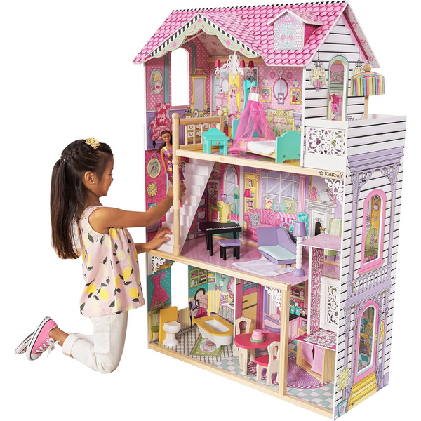 Casa De Muñecas Annabelle Kidkraft Con Muebles Y Elevador