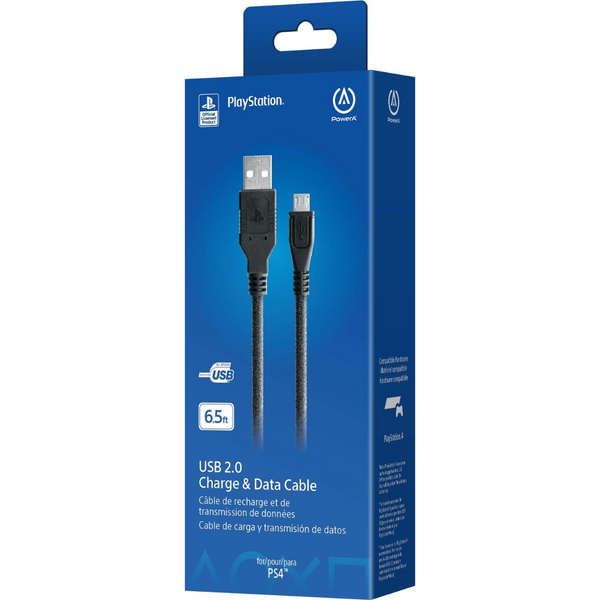 Cable De Carga Usb Powera Para Playstation 4 Longitud Optima Y Calidad Certificada
