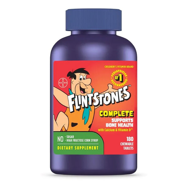 Suplemento Multivitamínico Para Niños Flintstones  Con Hierro, Calcio, Vitamina D y Vitamina C 180 tab