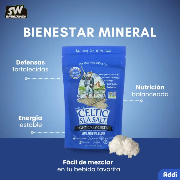 Celtic Bolsa De Sal Marina Gris Claro 8.0 Oz Rico En Minerales Y Natural