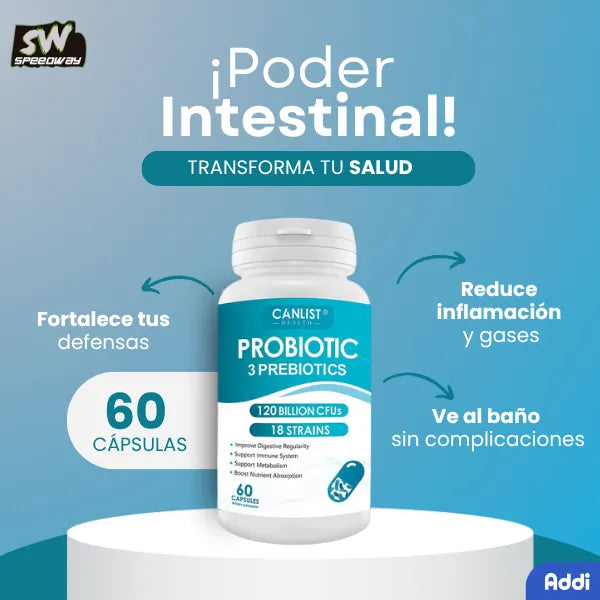 Canlist Probiticos 120 Mil Millones 18 Cepas Apoyo Digestivo