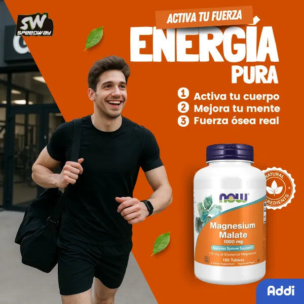 Malato De Magnesio 1000 Mg Suplemento Para Energia Y Sistema Nervioso 180 Tabs