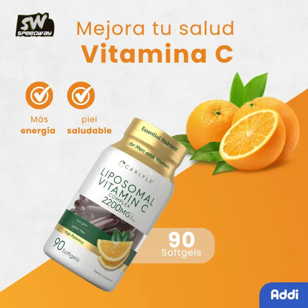 Vitamina C Liposomal 2200 Mg Alta Potencia Carlyle Suplemento Complejo