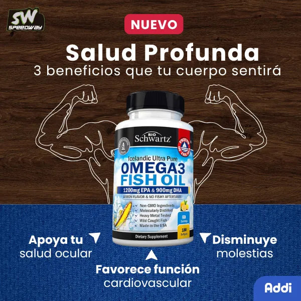 Aceite De Pescado Omega 3 2250 Mg 180 Cap Salud Total Garantizada