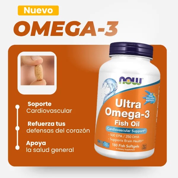 Omega-3 Ultra 500 Epa Y Dha Apoyo Cardiovascular Now Foods