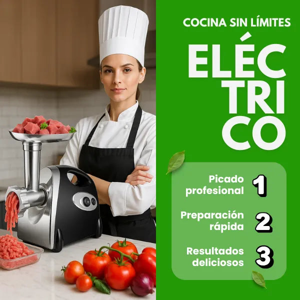 Molino Carne Electrico 2800w Embutidos Hogar Versatil Facil Uso