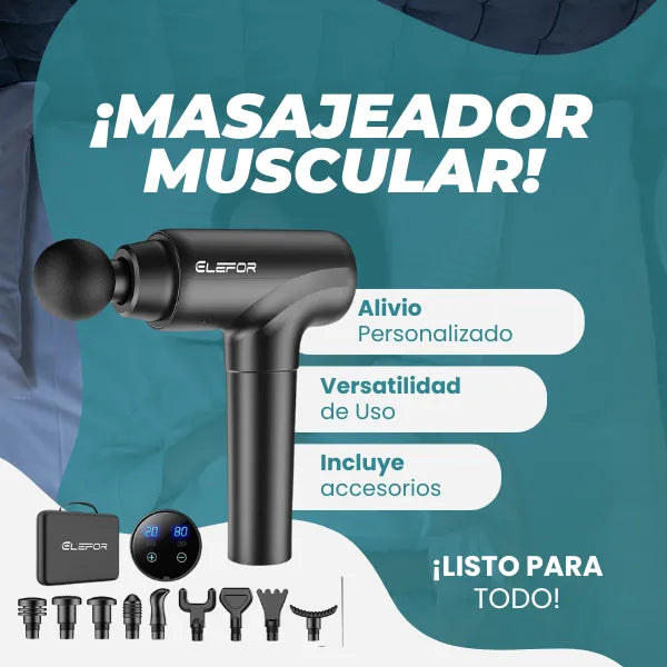 Masajeador Muscular Tejido Profundo Pistola De Masaje Alivio De Dolor