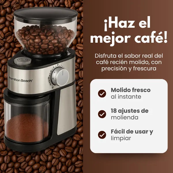 Hamilton Beach Molino Cafe 80385 Con 18 Ajustes Para Cafe Fresco