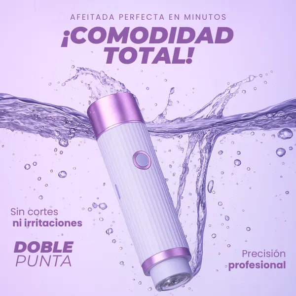 Afeitadora Dama Doble Punta Recortadora de Bikini Carga Tipo C Impermeable
