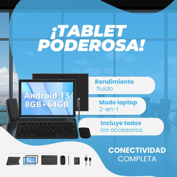 Tablet 2 En 1 IweGgO Modelo 2024 Pantalla 10.1 Pulgadas Con Teclado