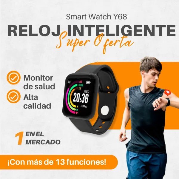 Smart Watch Y68 Reloj Inteligente Con Monitor De Salud Y Notificaciones