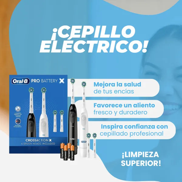 Cepillo Electrico Oral B Pro Advantage Blanco Y Negro Contra La Placa