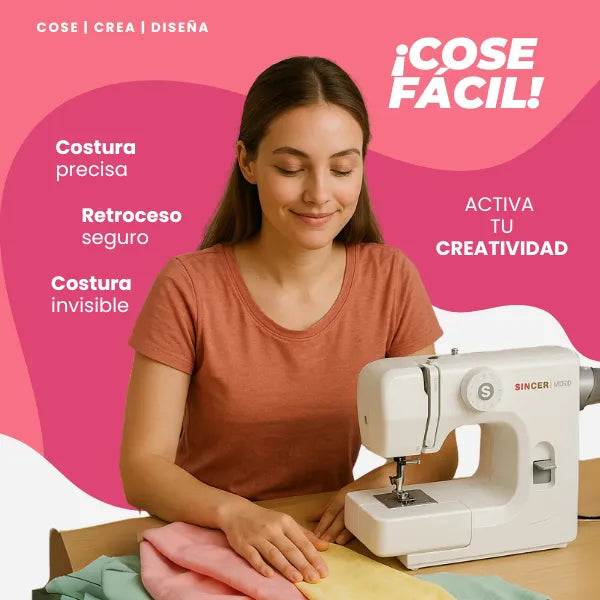 Singer Maquina De Coser Recta M1000 Portable Blanca Ideal Para Principiantes
