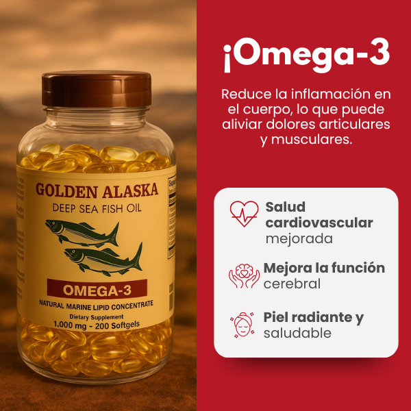 Omega 3 Aceite De Pescado Mar Profundo 1000mg Alaska 200 Cápsulas Suplemento Salud