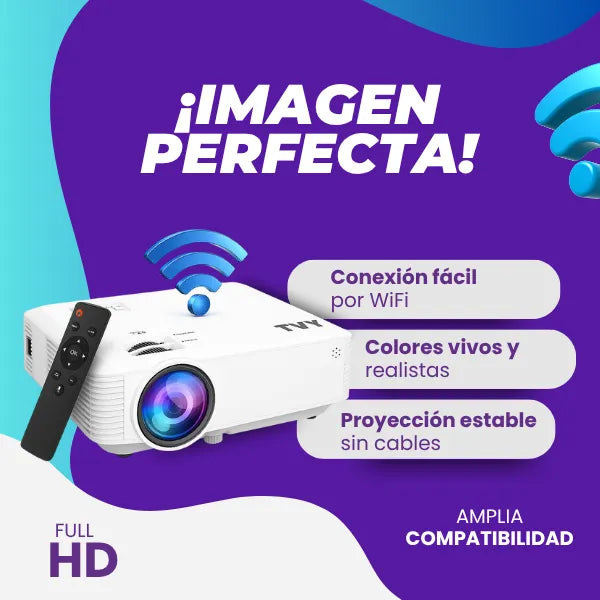 Proyector Tmy V28 Proyector De Video Full Hd Con Wifi Y Alta Compatibilidad