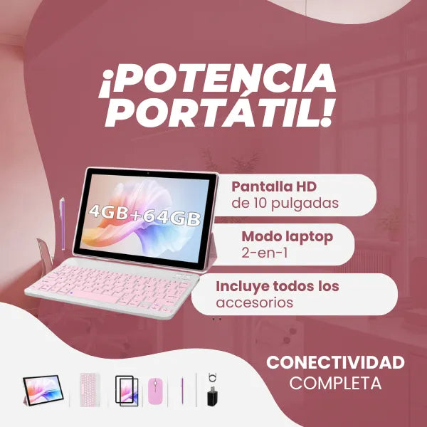 Tablet 10 Pulgadas 4GB RAM 64 512GB ROM Con Teclado Mouse Y Lápiz