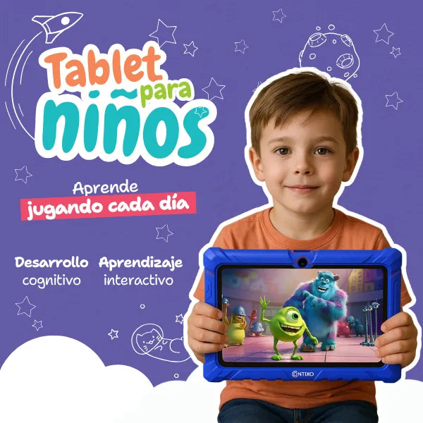 Tablet Para Niños 7 Pulgadas Aprendizaje Con Wifi Y Almacenamiento