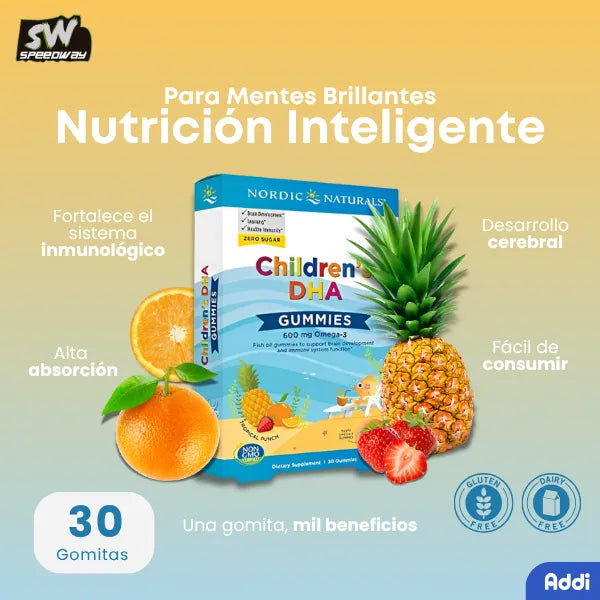 Dha Niños 600 Mg Omega 3 Con Epa Nordic Naturals 30 Gomitas