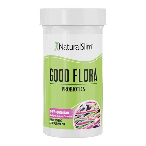 Suplemento de Probióticos NaturalSlim Good Flora Salud Digestiva, Flora Intestinal y Apoyo Inmunológico 60 Cap