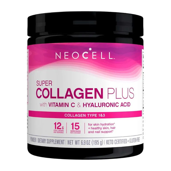 Suplemento de Colágeno NeoCell Plus con Vitamina C y Ácido Hialurónico Hidratación para la Piel