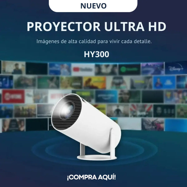 Proyector Hy300 Ultra Hd Portátil De Alta Resolución Para Cine En Casa