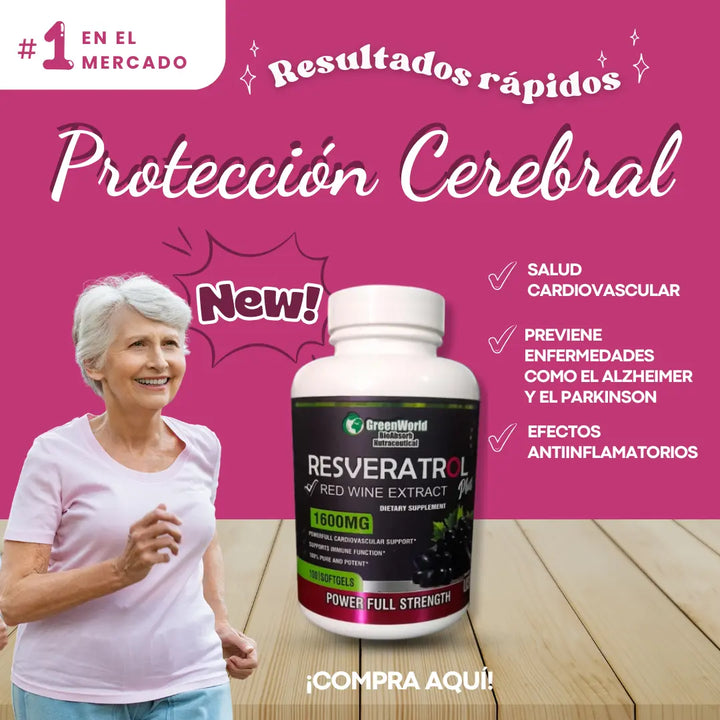 Resveratrol Green World X100 Softgels Antioxidante Natural Para La Sal – almacenspeedway