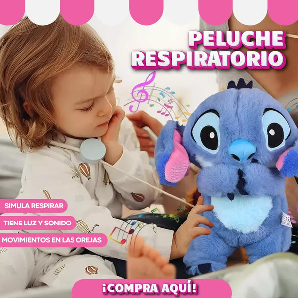 Stitch Peluche Interactivo Con Luz Y Sonido 35cm Amigo Reconfortante Para Niños