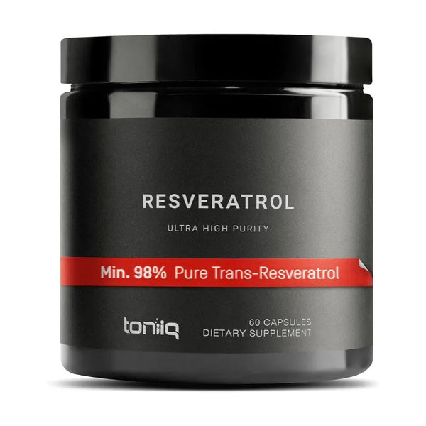 Toniiq Resveratrol Ultra High Purity 60 Cápsulas 600mg Antioxidante para la Salud Cardiovascular