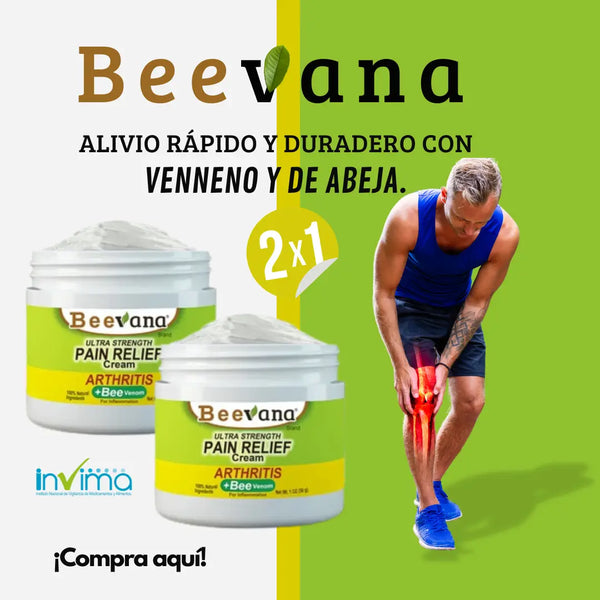 Beevana Crema Dolores Articulaciones Veneno de Abeja 60gr Alivio y Reparación Rápida