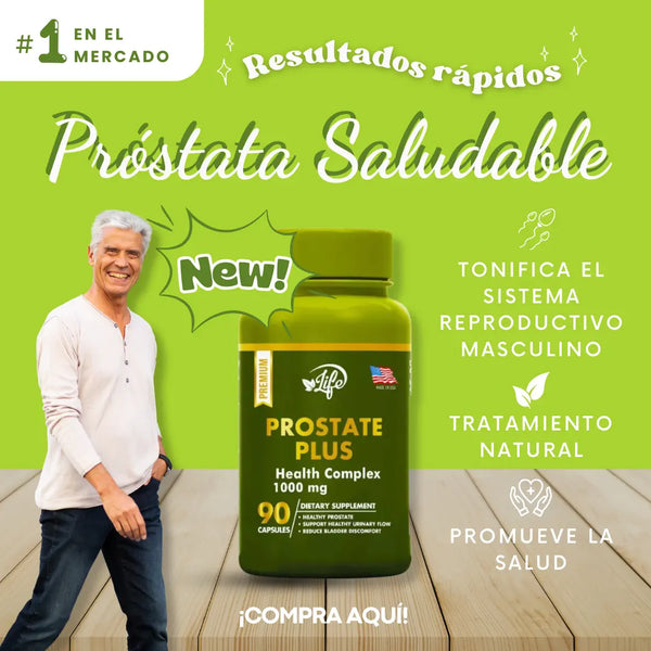 Prostate Plus Suplemento Para Salud Prostática Con Ingredientes Naturales Efectivos