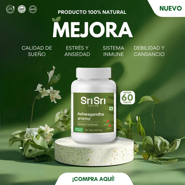 Ashwagandha Sri Sri Suplemento Natural Antiestrés Y Equilibrio Emocional