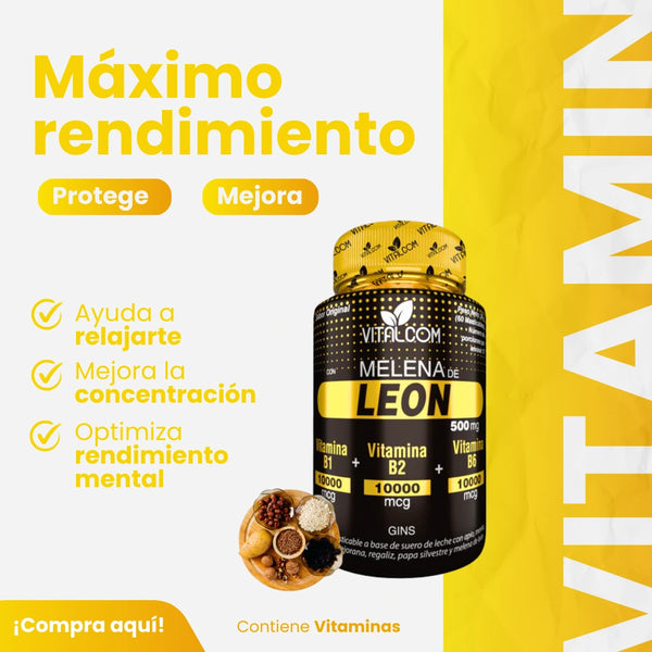 Melena de León Hericium Erinaceus Potenciador Cognitivo Natural 100% Natural